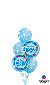 1st birthday boy blue Balloon Bouquet