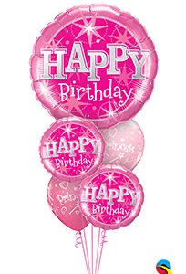 BIG-Birthday-Pink-Sparkle Balloon Bouquet