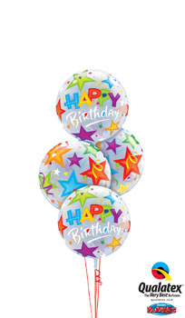Birthday Brilliant Stars Bubble Balloon Bouquet