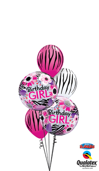 Birthday Girl Double Bubble Balloon Bouquet