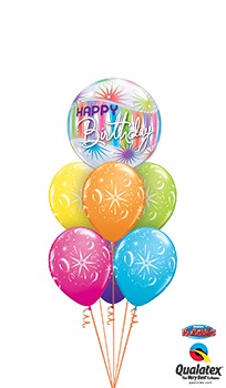 Birthday Sorbet Bubble Balloon Bouquet