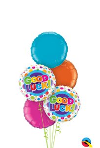 Good Luck Colourful Dots Balloon Bouquet