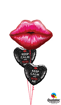 Keep-Calm-&-Kiss-Me Balloon Bouquet