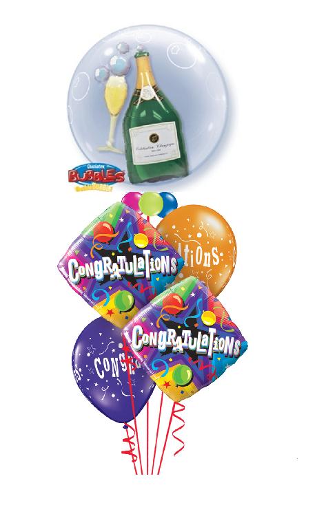 Party Champagne Congrats Balloon Bouquet